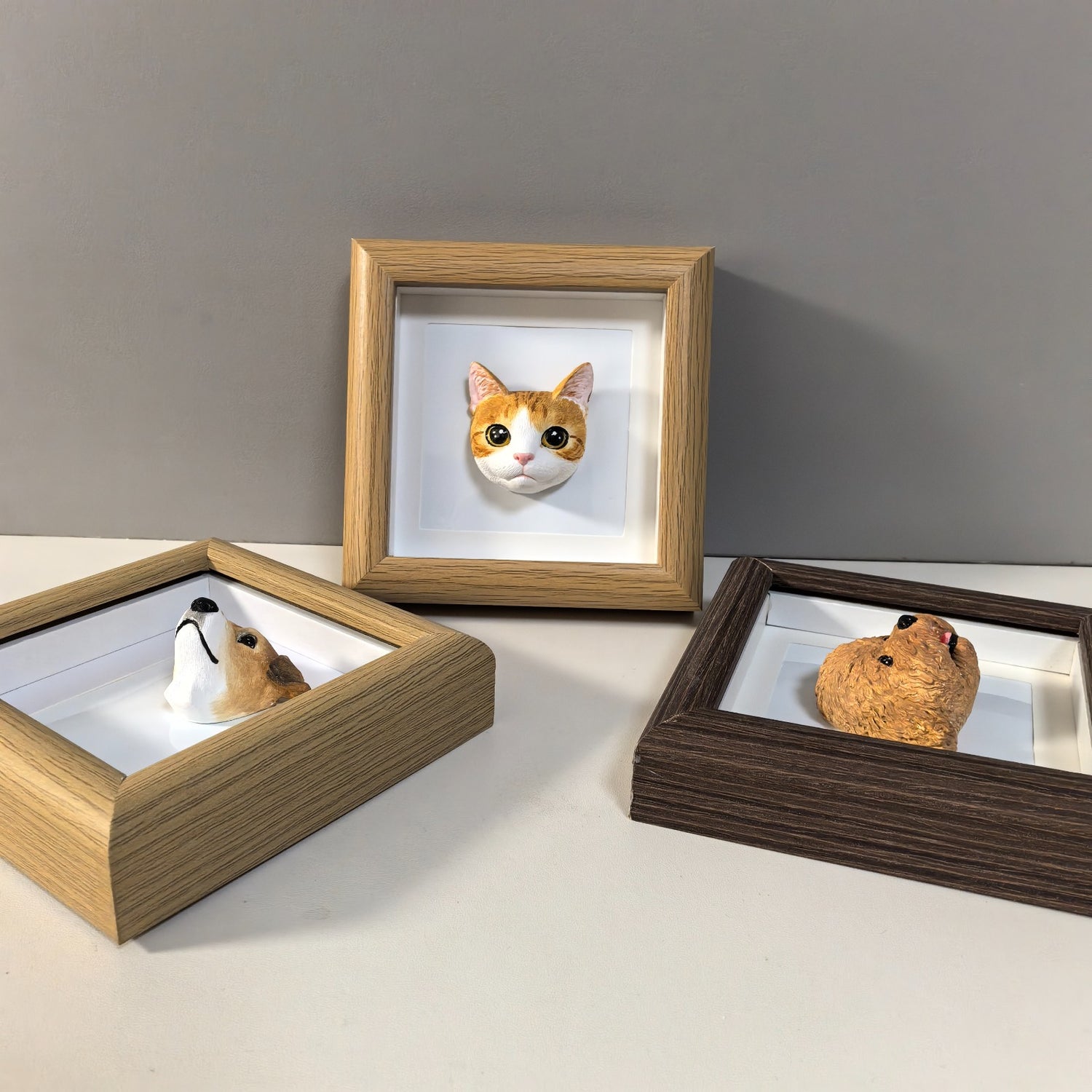 gift pet lovers head sculpture frame